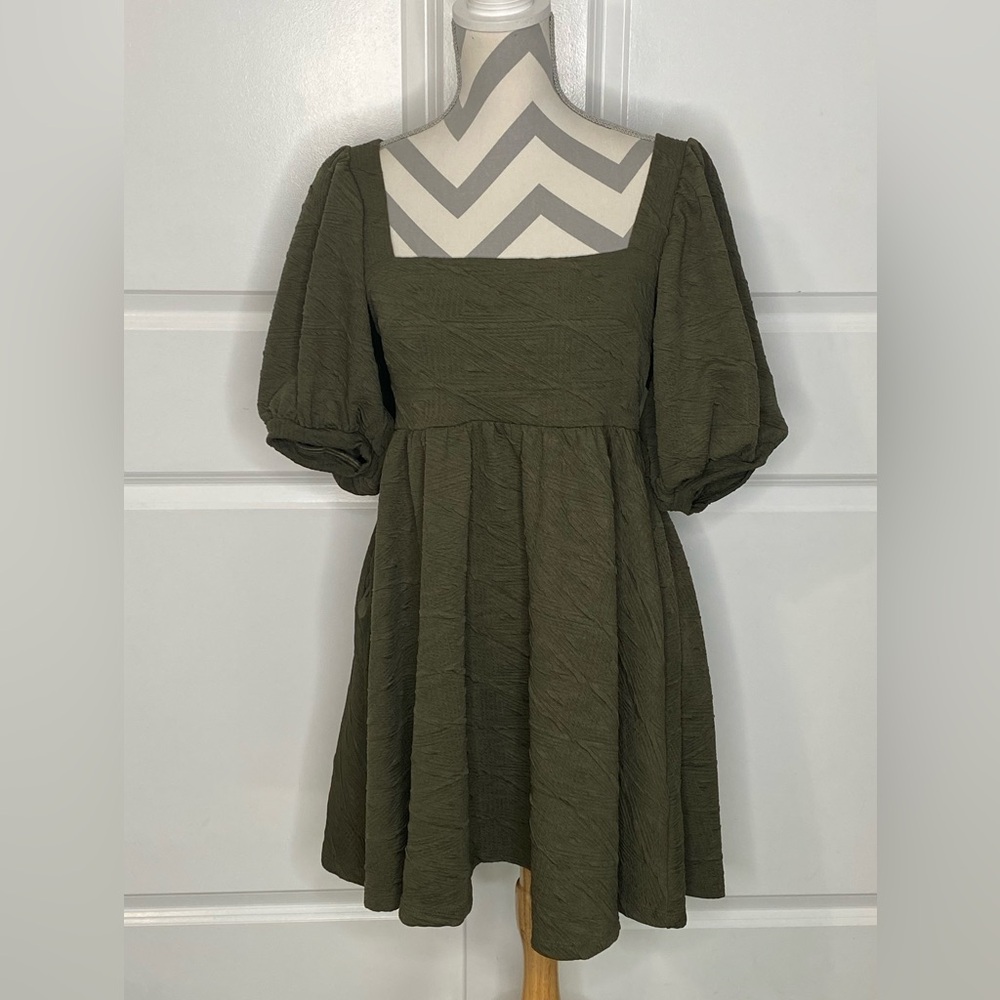 New Free People Small Olive Smoke Violet Mini Dress - Picture 2 of 10